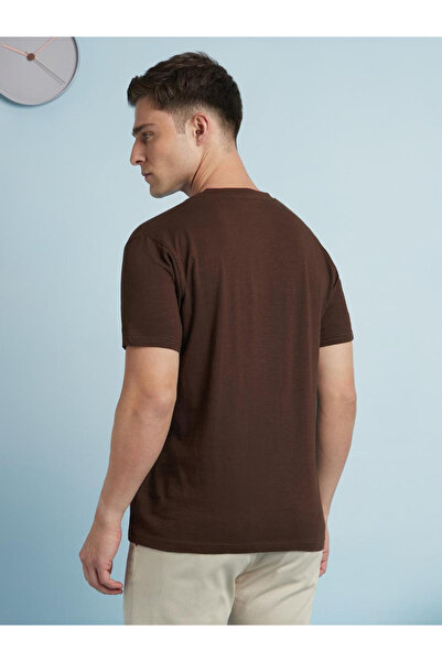 Dennis Lingo By Styli Buttoned Round Neck Pure Cotton T-Shirt