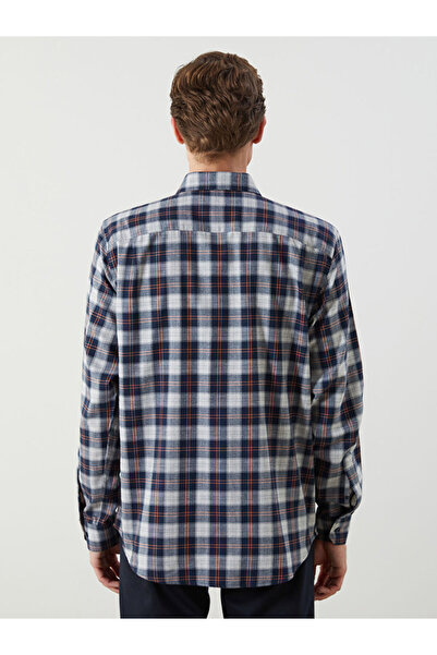 LC Waikiki Λαμπερές επιλογές από το Shining Store |   Ανδρικό καρό πουκάμισο με μακρύ μανίκι κανονικής εφαρμογής