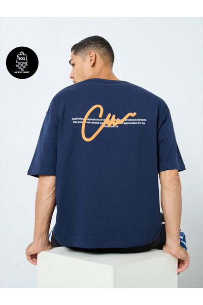 Styli Terry Oversized Slogan Print T-Shirt