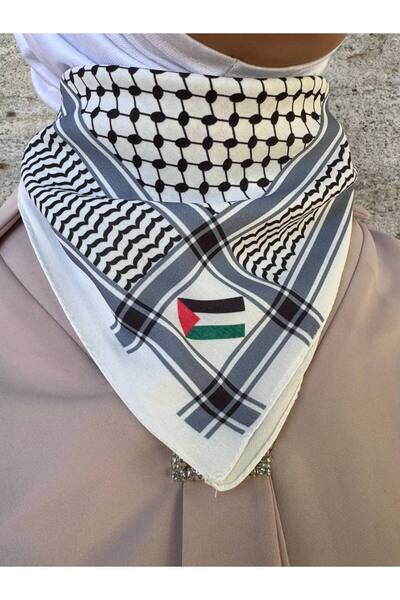 ALDAYER PALESTINE THEMED SCARF 50x50