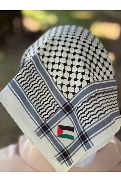 ALDAYER PALESTINE THEMED SCARF 50x50