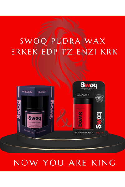 SWOQ PUDRA WAX NO:3 SAÇ ŞEKİLLENDİRİCİ 20GR & ERKEK PARFÜM EDP 100 ML TZ/ENZI...
