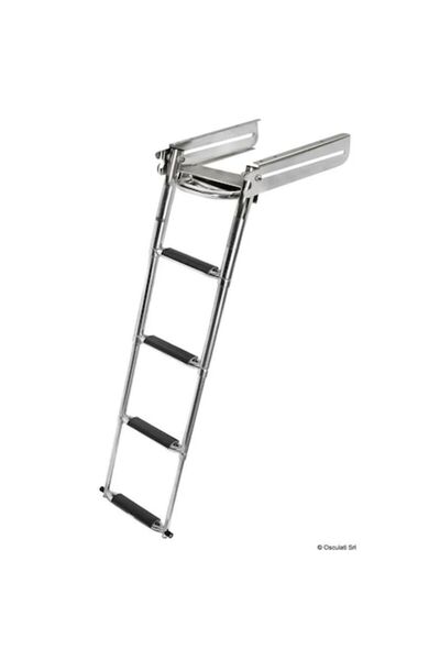 OSCULATI Sliding Ladder Under Platform, 4 Steps, Stainless Steel AISI 316