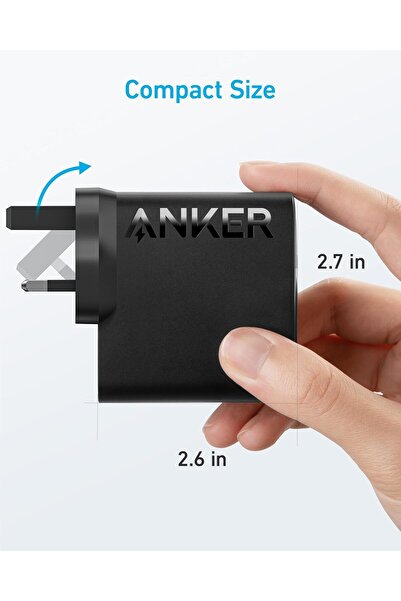 Anker MacBook Pro 100W USB-C Charger, Compact Foldable Fast Charger with 5 ft USB-C Cable