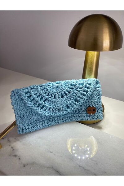 YM Kadın El Örgüsü Gözlük & Cüzdan Çantası