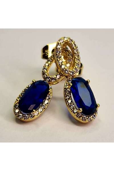 My Bijoux Gold-Plated Earrings Emilia Blue