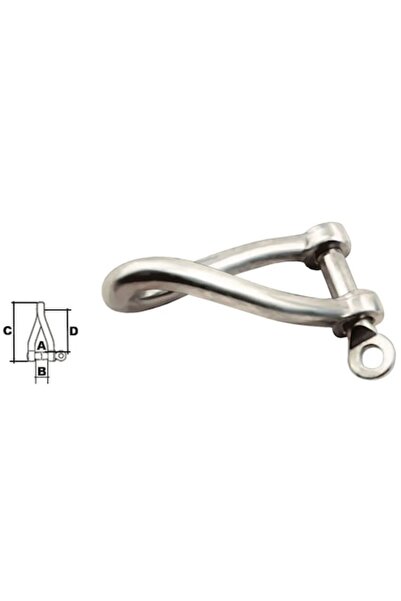 GFN Stainless Steel Chain Twist Key AISI 316, Fishing, PVC