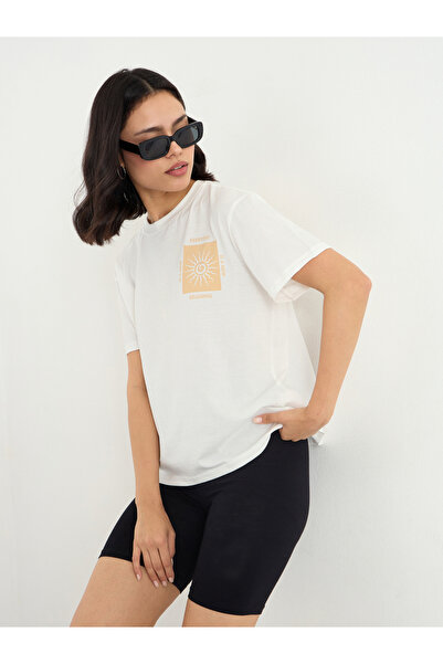 Styli Women White Graphic Print T-Shirt