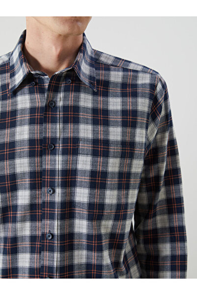 LC Waikiki Λαμπερές επιλογές από το Shining Store |   Ανδρικό καρό πουκάμισο με μακρύ μανίκι κανονικής εφαρμογής