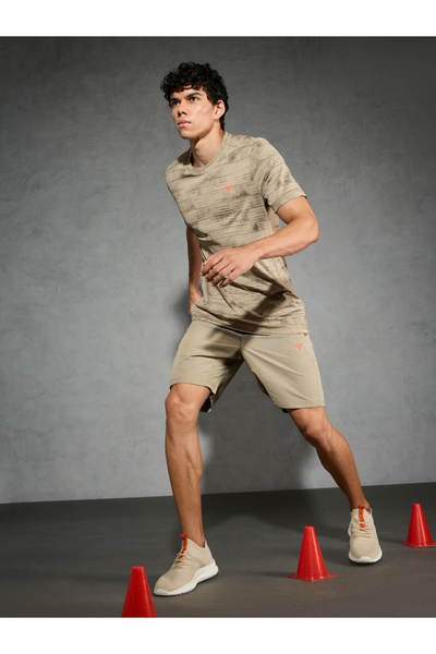 Technosport By Styli Men Solid Slim Fit Shorts