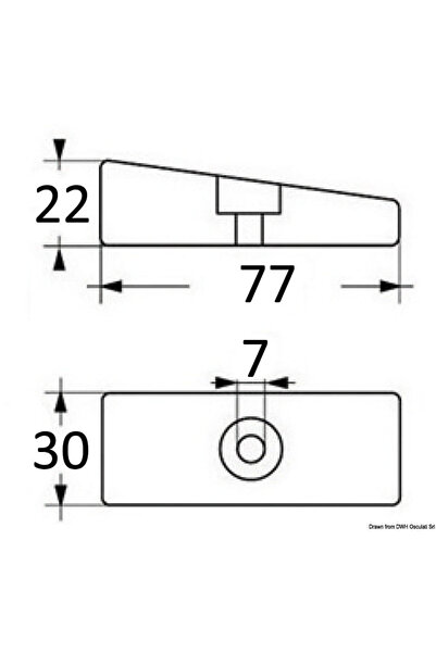 Mercury Anod type plate for engine 30-300 HP in 2/4-stroke