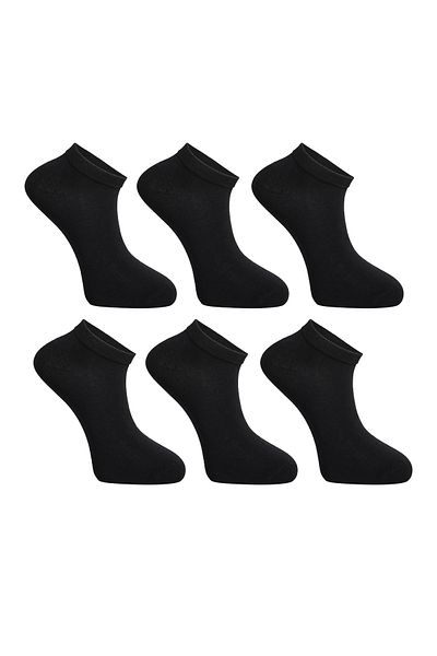 HRN Textile 6-Piece Men's Cotton Short Socks – Anti-Sweat and Odor