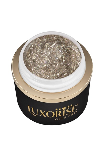 LUXORISE Gel Design 3D - Strălucire Regală, Sparkle Champagne 5ml