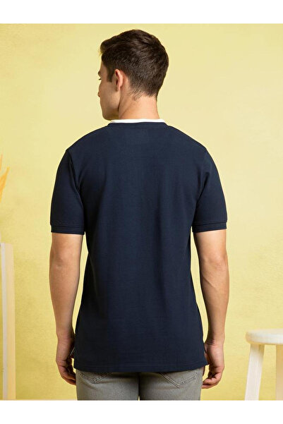 Dennis Lingo By Styli Cotton Regular Fit Henley Neck T-Shirts