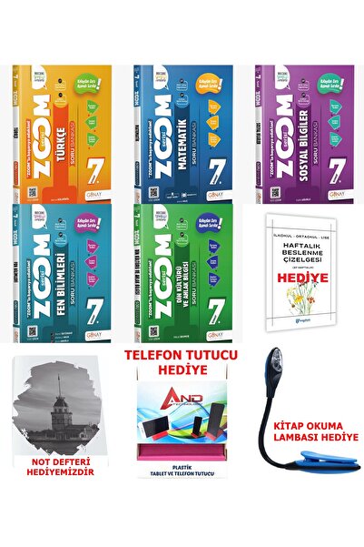 Günay Yayınları 2025-2026 7 Sınıf Zoom Bumerang Tüm Dersler Türkçe Matematik ...