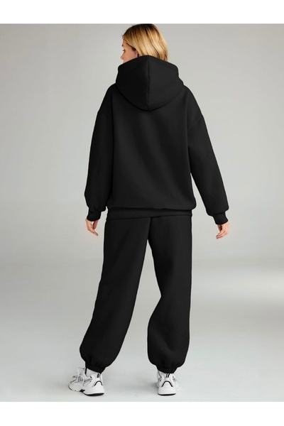 Deocept PATILI HEART PRINTED UNISEX ΓΥΝΑΙΚΕΙΟ/ΑΝΔΡΙΚΟ ΣΕΤ ΦΟΡΜΑΣ ΜΕ ΚΑΠΟΥΝΤΣΟ OVERSIZE ΚΑΤΩ/ΕΠΙΣΤΡΩΤΙΚΟ