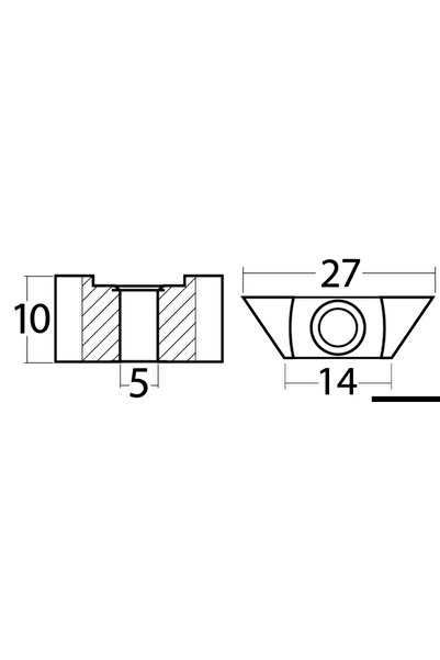 Yamaha Anod cilindric pentru motor 9.9/250 CP
