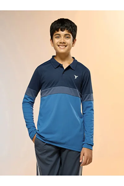 Technosport By Styli Teen Color Block Slim Fit Polo