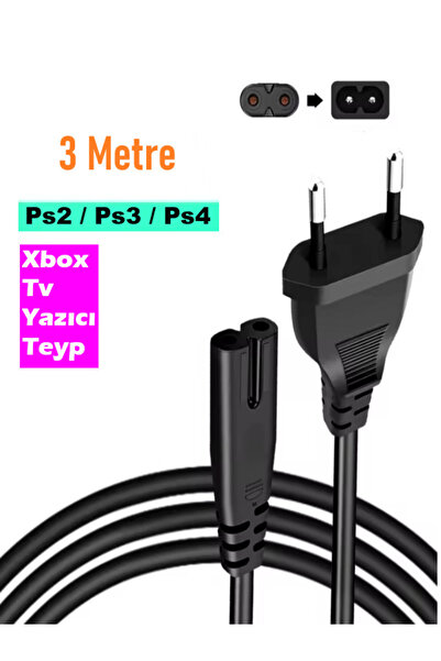 ANKTEK Ps2 Ps3 Ps4 Xbox TV Teyp Yazıcı Elektrik Kablosu Fiş Power Güç Kablosu...