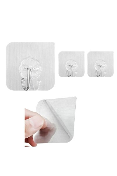 FORHOUSE Set of 3 Super-Strong Self-Adhesive Hooks for Bathroom (towel/robe)