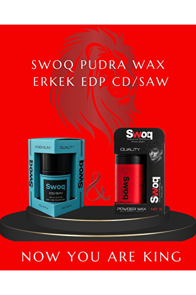 SWOQ PUDRA WAX NO:3 SAÇ ŞEKİLLENDİRİCİ 20GR & ERKEK PARFÜM EDP 100 ML CD/SAV