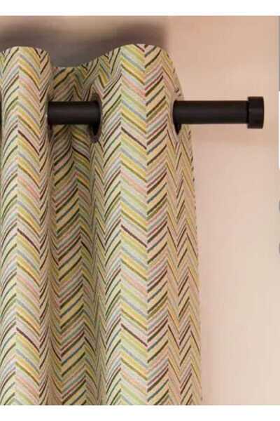 Evcimenhome Lined Rustic Curtain with Eyelet Metal Ring 170Cmx230Cm Color: Multicolor