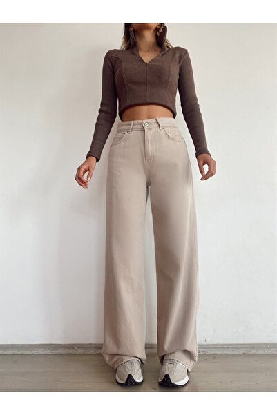 beeke Jeans Palazzo Le Lis, casual, cu talie foarte înaltă, în lycra