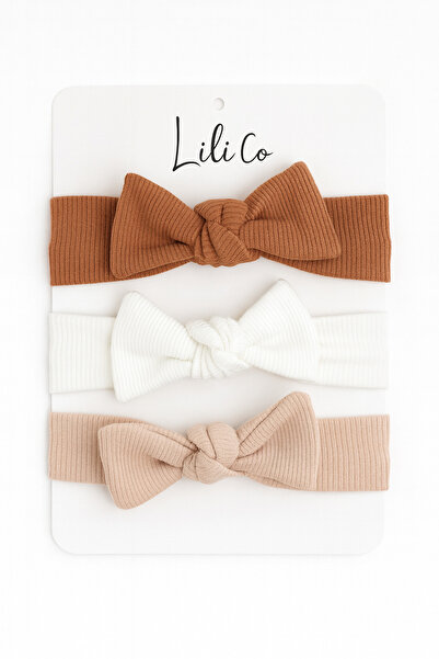 lilico Girl Brown Beige White 0-12 Months Baby Bandana Camisole Knitted