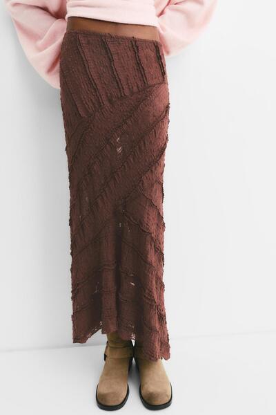 Pull & Bear Lace midi skirt