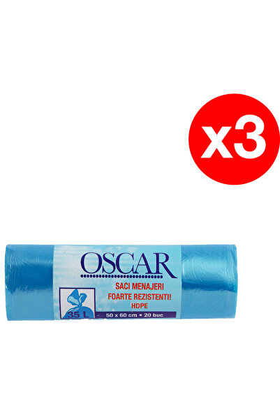 Oscar – 35L Garbage Bags – Set of 3 Pieces – Blue