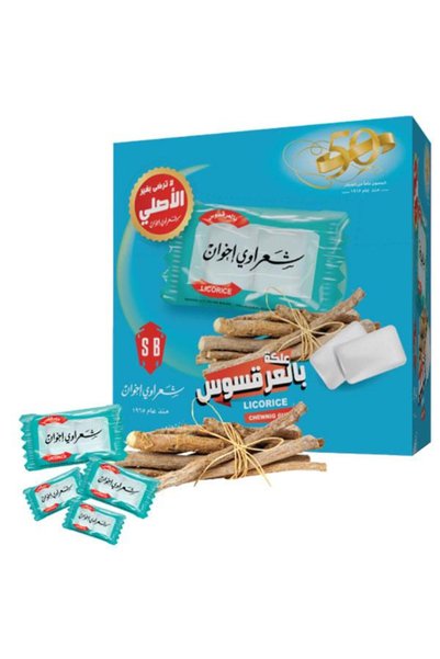 Sharawi Brothers Sharawi Licorice Flavor Chewing Gum - 100 packets x 2 pcs