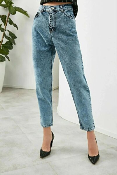 kleshus Lilly Women's Blue Mom Trennd High Waist Jeans