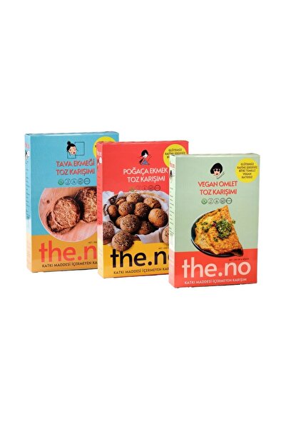 THENO Güne Başlangıç Seti - Glütensiz Tava Ekmeği, Poğaça Ekmek, Vegan Omlet Toz Karışım