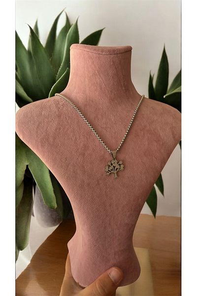 derokas Flower of Life Full Steel Necklace Non-Tarnish Stylish Elegant