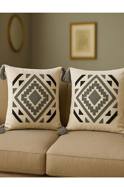 Raschel Home Комплект от 2 меки калъфки за възглавници с ресни, непровокиращи...