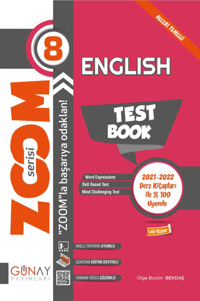 2025-2026 Zoom English Test Book 8. Sınıf İngilizce Soru Bankası