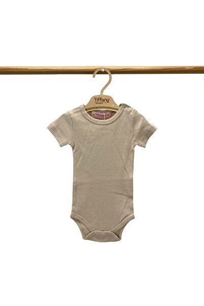 Tiffany Baby Kıds Tiffany Baby Organic Theme Short Sleeve Snap Body 89008
