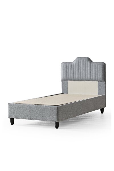 CENNET YATAK Menekşe Tek Kişilik Sandıklı Baza ve Dekoratif Başlık 2’li Set