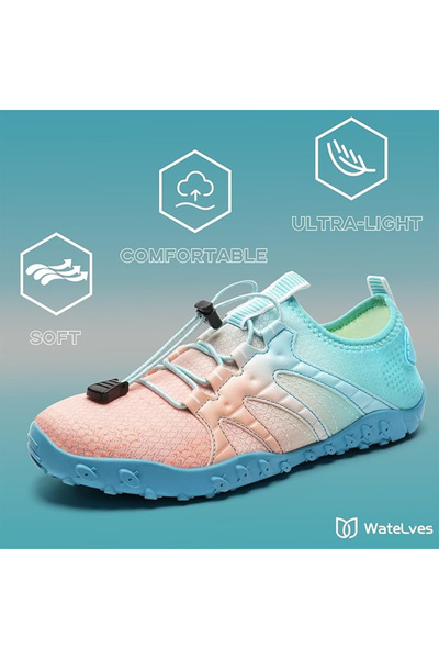 WateLves Pantofi de apă confortabili, elastici, flexibili, cu talpă antiderapantă, albaștri 42