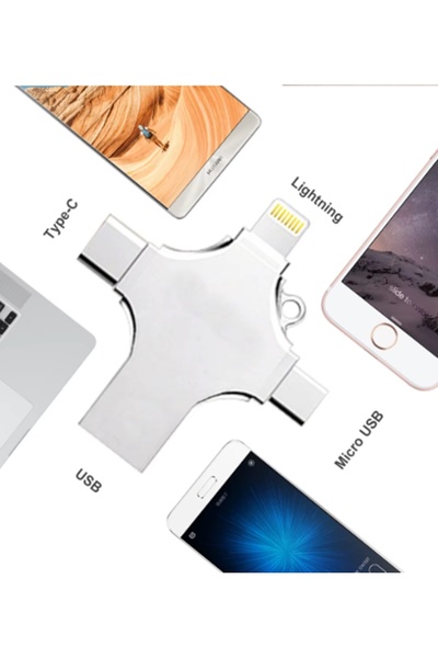 gaman 128 Gb Metal Flash Memory - Android Phone, Tablet, Computer, Apple, MacBook Compatible Flash Memory