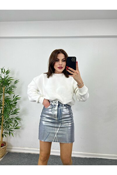 Şulenin Butiği Gümüş Renk Varakli Etek