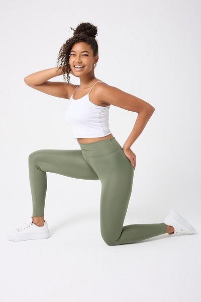 Myluvi Women's High Waist Gathering Effect Sports and Casual Leggings