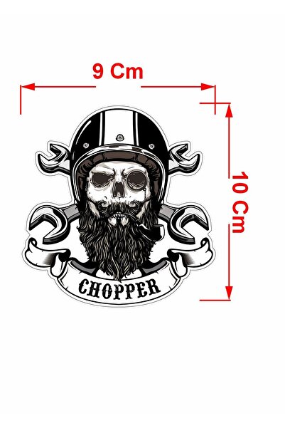 stickerusta Skull Choper Helmet Car Auto Motorcycle Sticker 00072