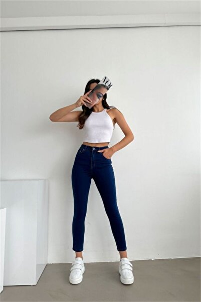 kleshus سروال نسائي Tanya X Slimny Jean باللون الأزرق الداكن (اشتري مقاسًا أص...