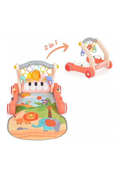 Moni Antepremergator si centru de activitati 2in1 Piano Pink