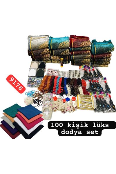 Sedef tuhafiye TUHAFİYE 100 Kişilik Hac ve Umre Hediyelik Dodya Seccade Seti ...