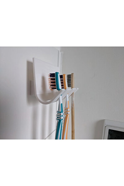 SORA DESIGN Συσκευή οργάνωσης μπάνιου για επιτοίχια βάση οδοντόβουρτσας 3 τεμ...