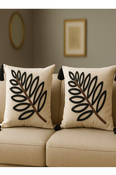 Raschel Home Комплект от 2 меки калъфки за възглавници с ресни, непровокиращи...