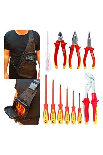 İzeltaş Izletaş Izoleli Elektrikçi Bez Takım Çantası 1000V 12 Parça PLT28000377