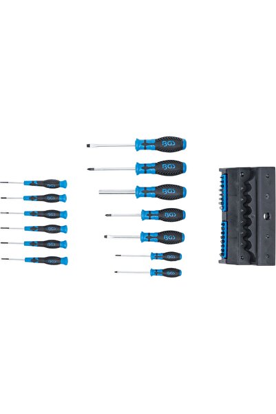 BGS Screwdriver and bit set, 29 pieces,